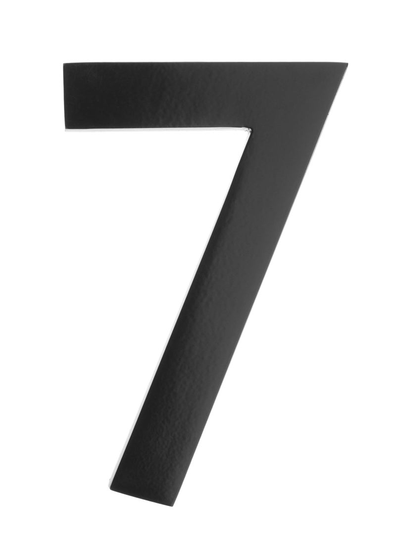 Architectural Mailboxes 3582B-7 4 inch Solid Brass Floating House Number, Black - Image 1